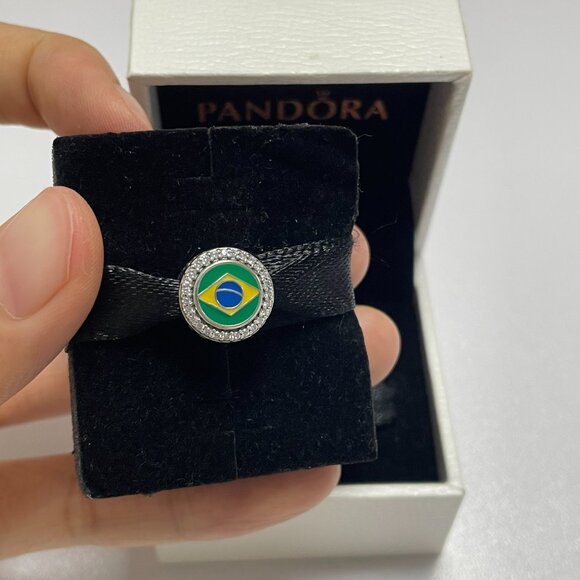 Pandora Brazil Flag Charm - Picture 1 of 5